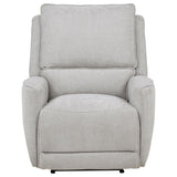 Sylmar Chenille Upholstered Power Recliner Dove Grey