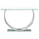 Danville U-shaped Sofa Table Chrome