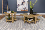 Dawn  Round Coffee and End Table Set Mango Brown