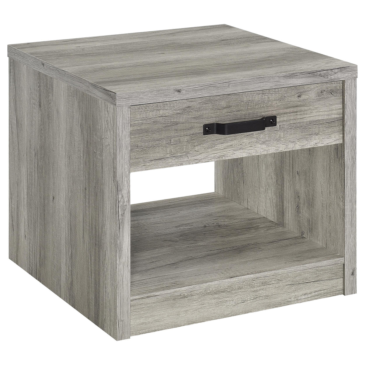 Felix 1-drawer Engineered Wood Side End Table Grey Driftwood