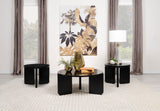 Cordova  Solid Wood Coffee and End Table Set Black