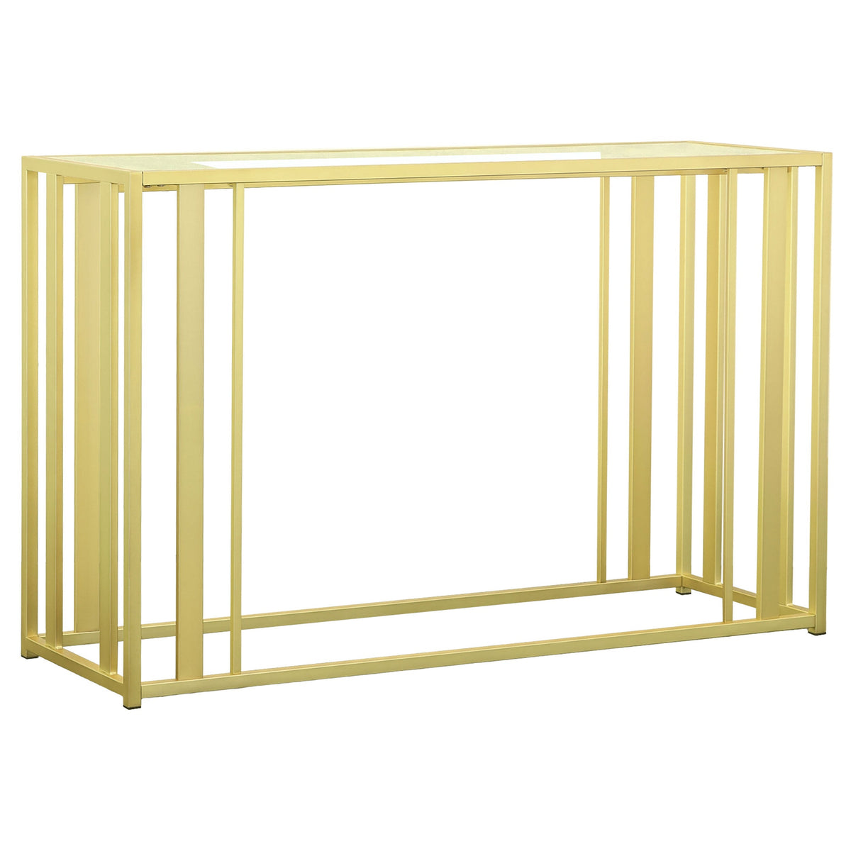 Adri Metal Frame Sofa Table Matte Brass