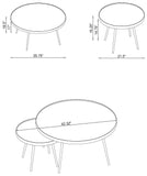 Kaelyn 2-piece Mirror Top Nesting Coffee Table Mirror and Gold