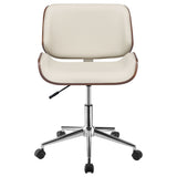 Addington Adjustable Height Office Chair Ecru and Chrome