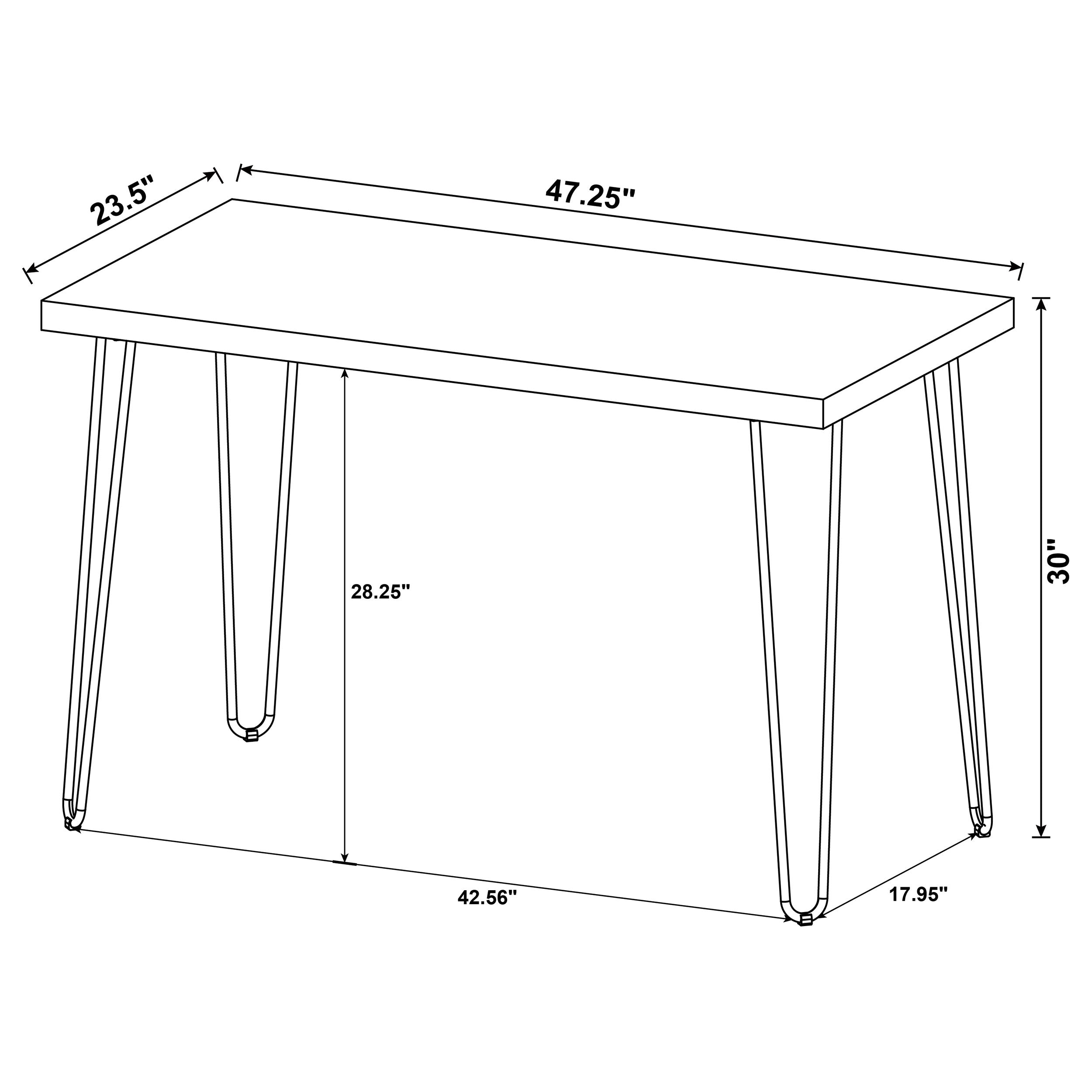 Ems Rectangular Writing Desk Salvaged Cabin