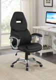 Bruce Adjustable Height Office Chair Black and Silver