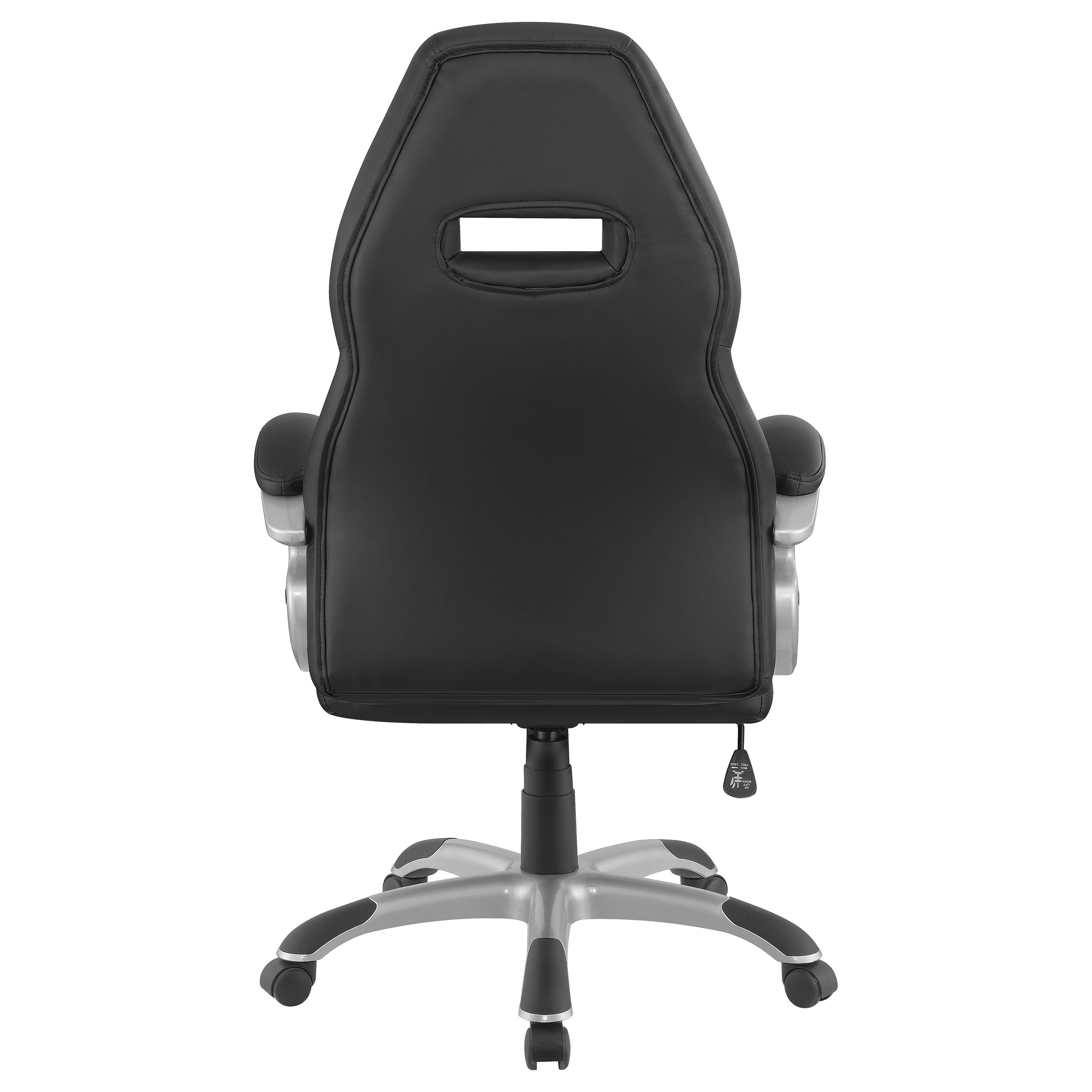 Bruce Adjustable Height Office Chair Black and Silver