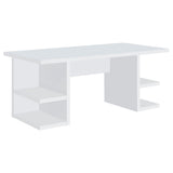 Alice Writing Desk White with Open Shelves