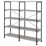 Analiese 4-shelf Open Bookcase Grey Driftwood