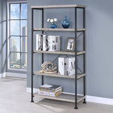 Analiese 4-shelf Bookcase Grey Driftwood