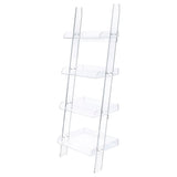 Amaturo 4-shelf Ladder Bookcase Clear