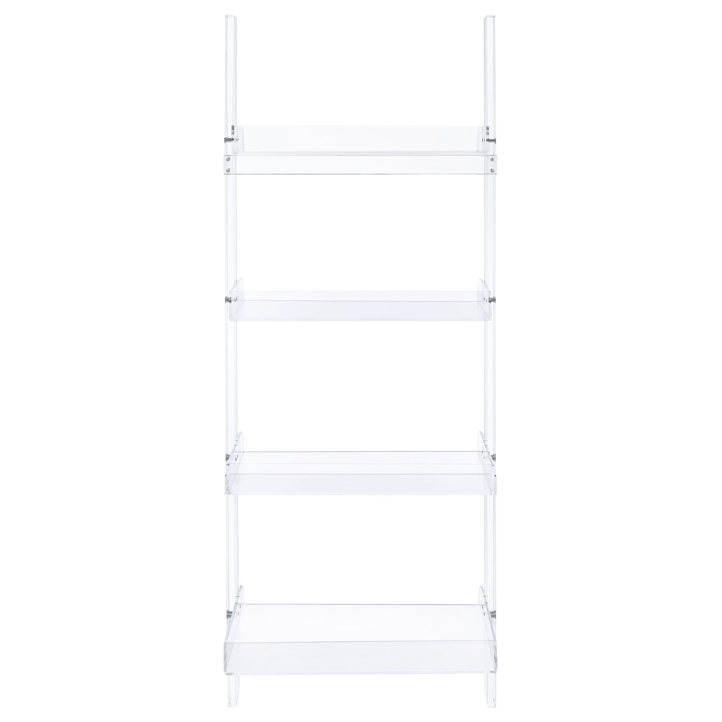 Amaturo 4-shelf Ladder Bookcase Clear