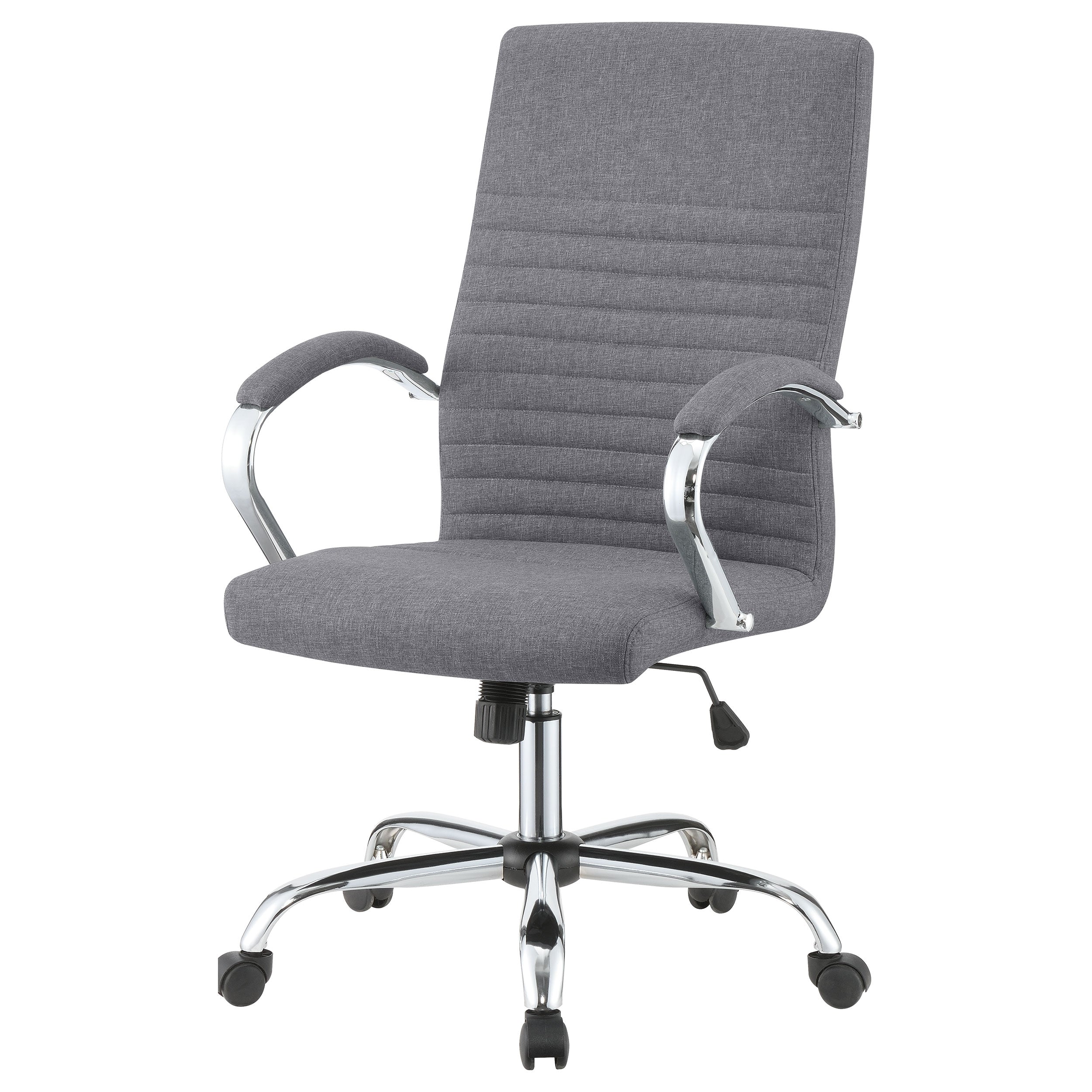 Abisko Upholstered Office Chair with Casters Grey and Chrome