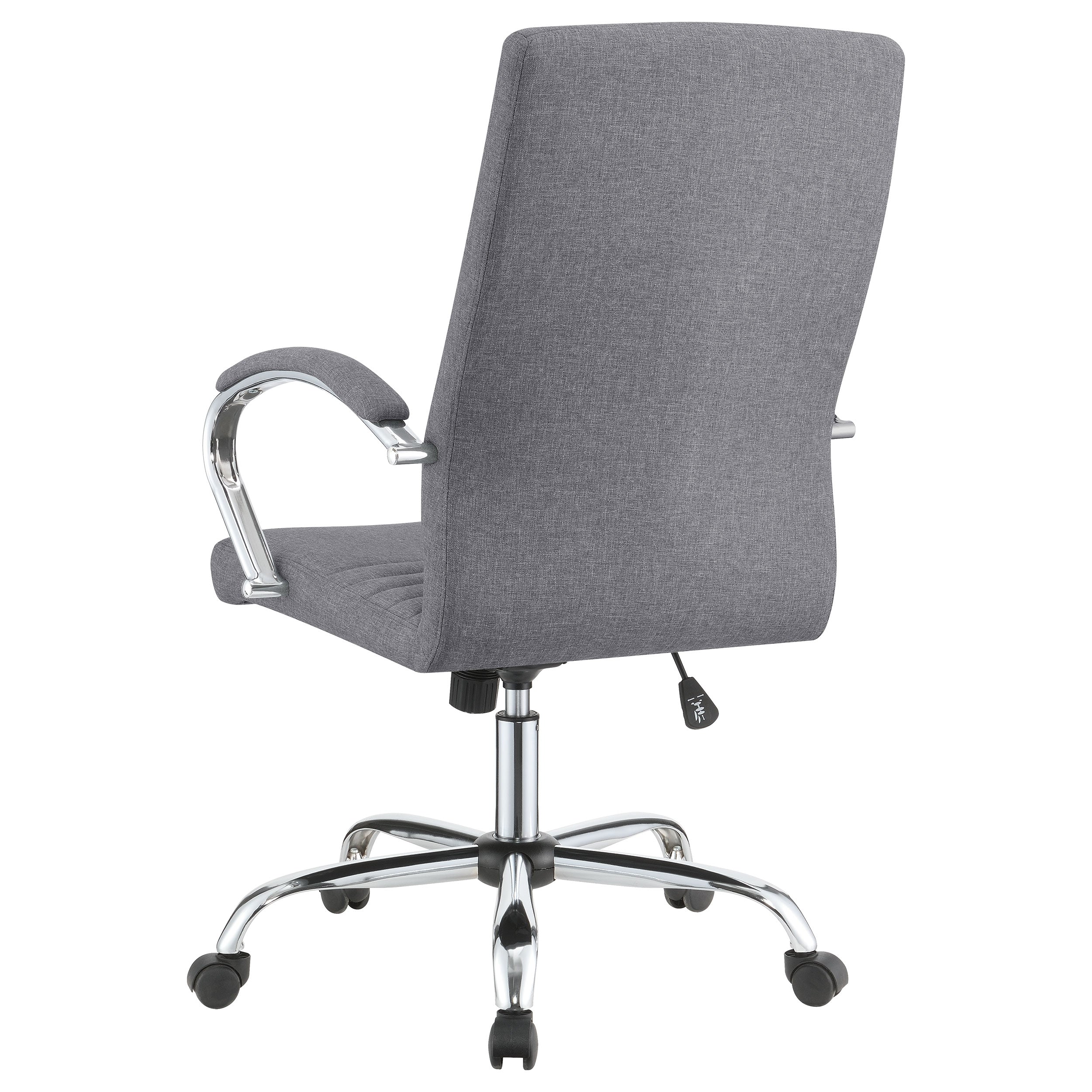 Abisko Upholstered Office Chair with Casters Grey and Chrome