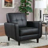 Aaron Padded Seat Accent Chair Black