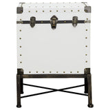 Nancy Accent Cabinet with Nailhead Trim White