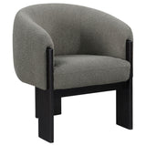 Valdez Boucle Upholstered Barrel Back Accent Chair Beige