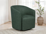 Mossbrook Fabric Upholstered Swivel Accent Chair