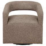 Westhill Boucle Upholstered Swivel Accent Chair Rocky Road