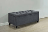 Cababi Upholstered Storage Bench Black and White