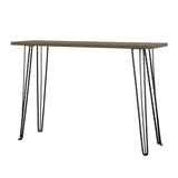 Neville Rectangular Console Table Concrete and Black