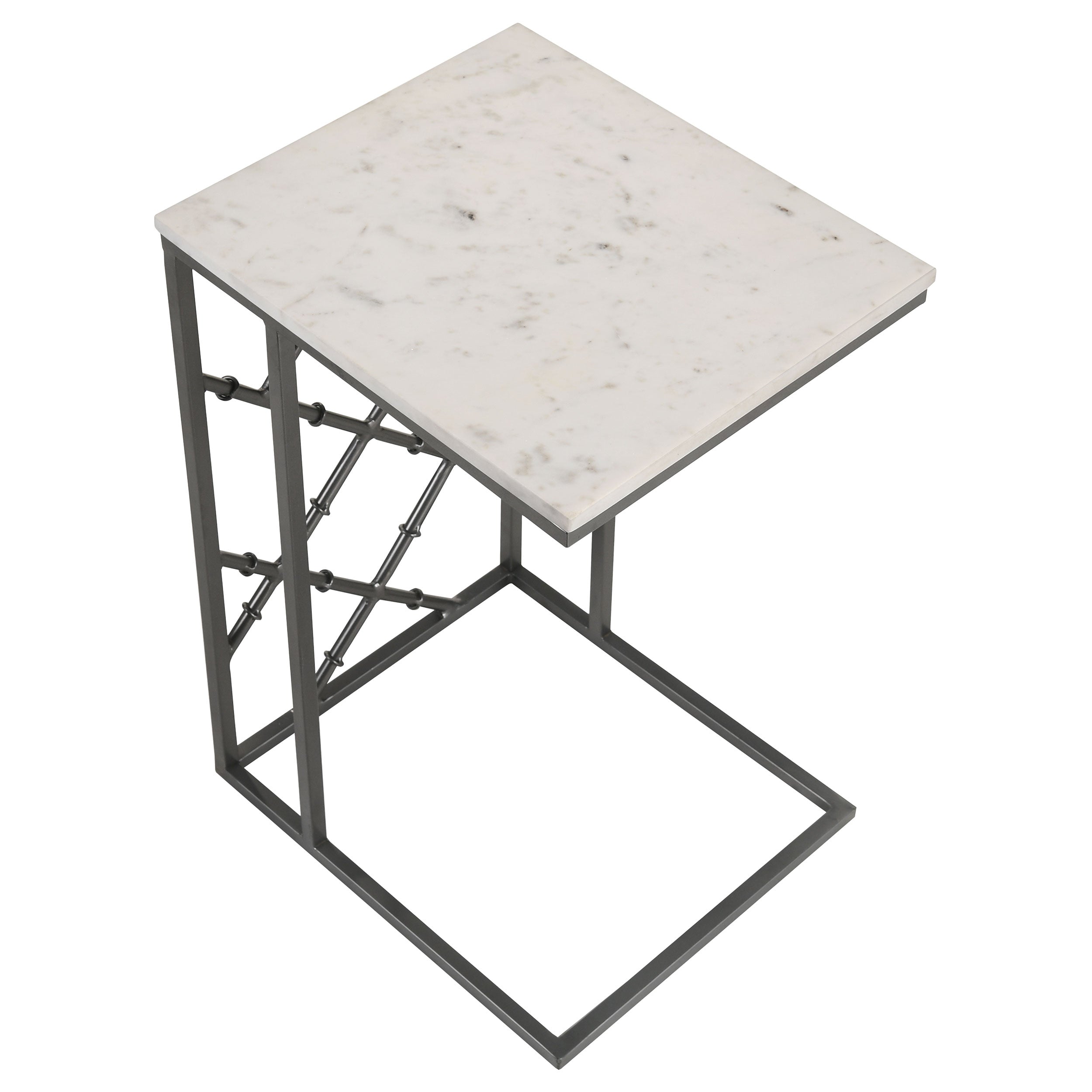 Angeliki Accent Table with Marble Top White