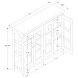 Sable 4-door Display Accent Cabinet White