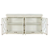 Kiara 4-door Accent Cabinet with Adjustable Shelves White