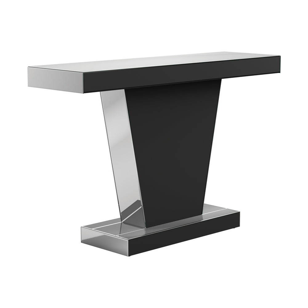 Crocus Rectangular Console Table Silver