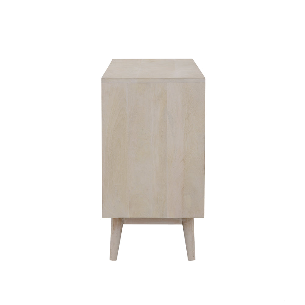 Ixora 2-door Accent Cabinet White Washed and Black