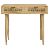 Zamora Rectangular 2-drawer Accent Writing Desk Natural