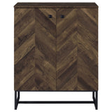 Carolyn 2-door Accent Cabinet Rustic Oak and Gunmetal