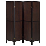 Deepika 4-panel Folding Screen Tobacco and Cappuccino