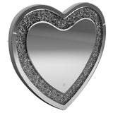 Aiko Heart Shape Wall Mirror Silver