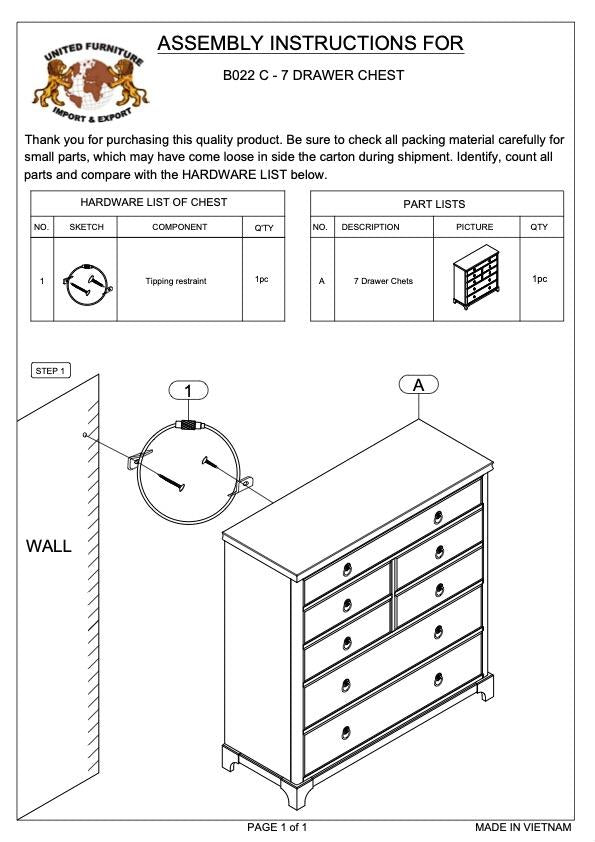 King Bed Frame - Dresser - Mirror