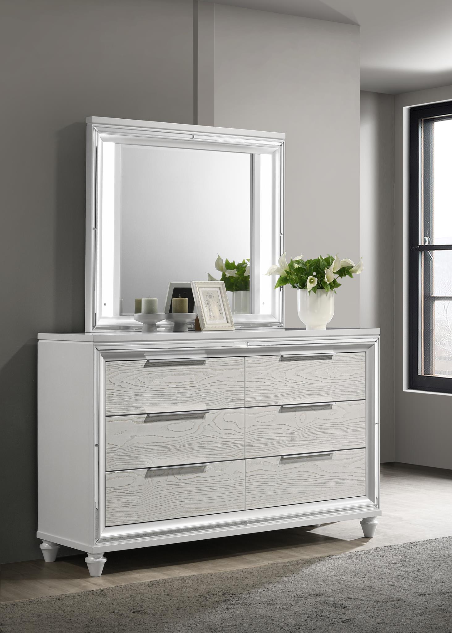 King Bed Frame - Dresser - Mirror