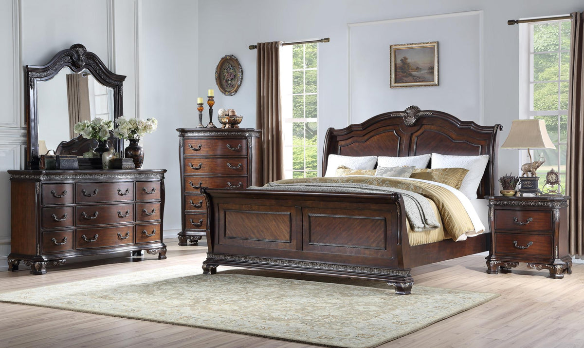 King Bed-Dresser-Mirror