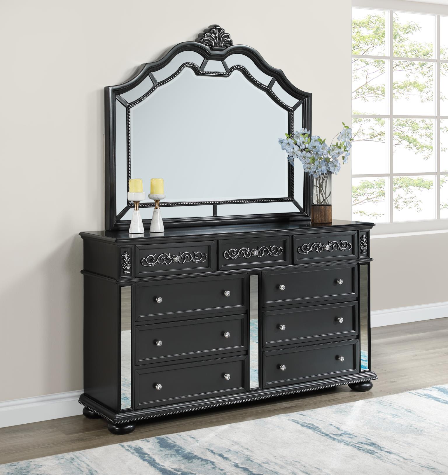 King Bed-Dresser-Mirror