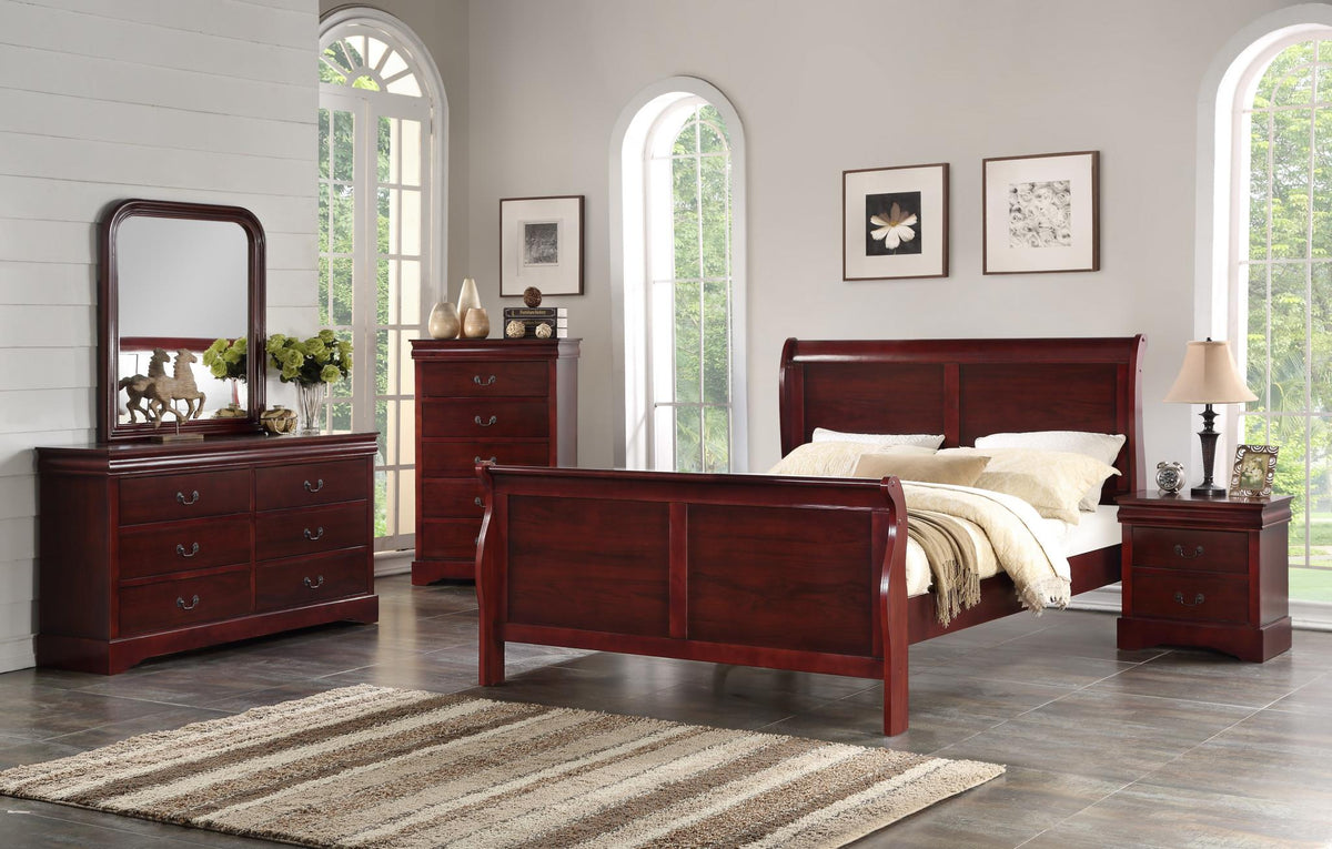 Twin Bed-Dresser-Mirror