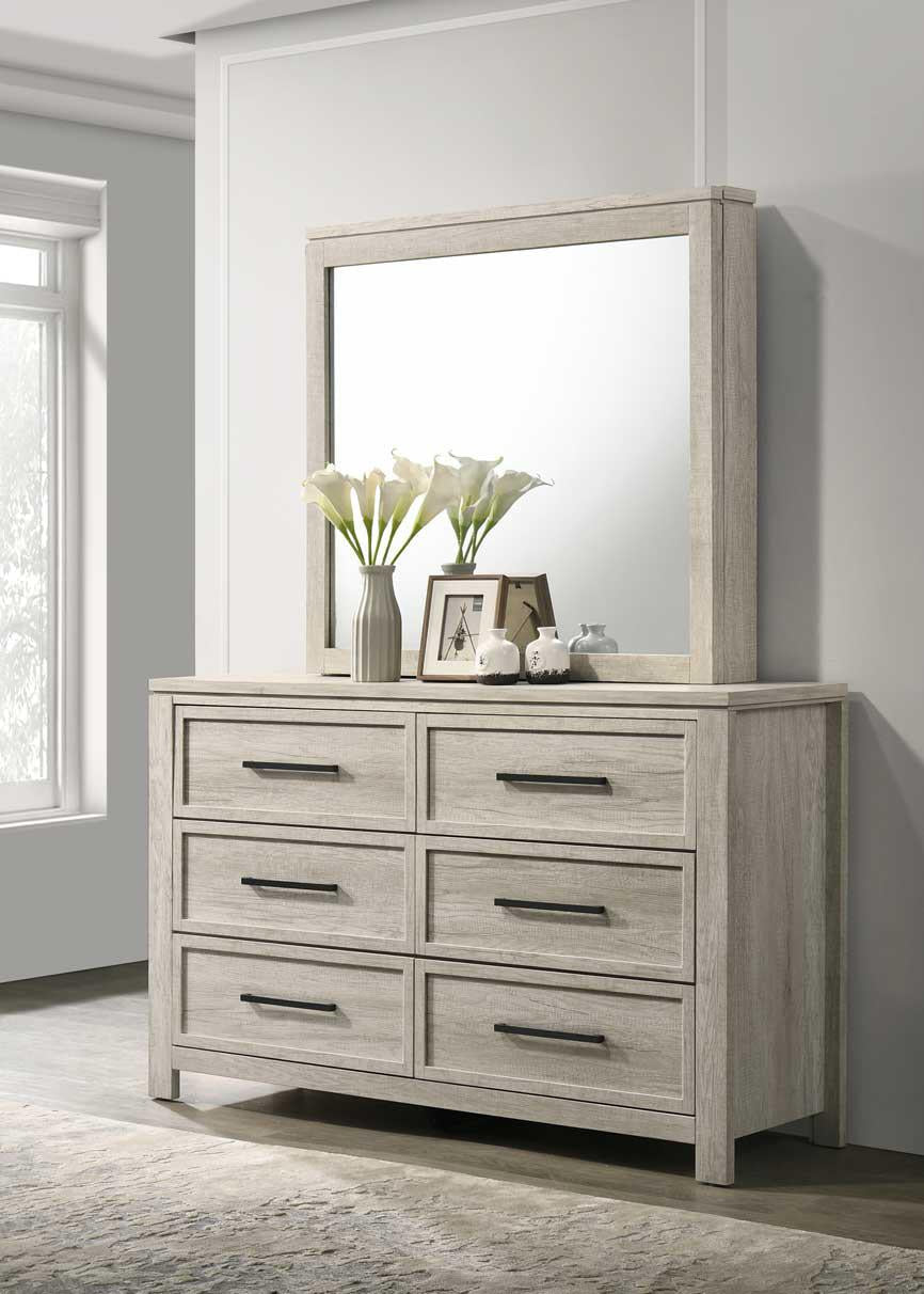 King Bed-Dresser-Mirror