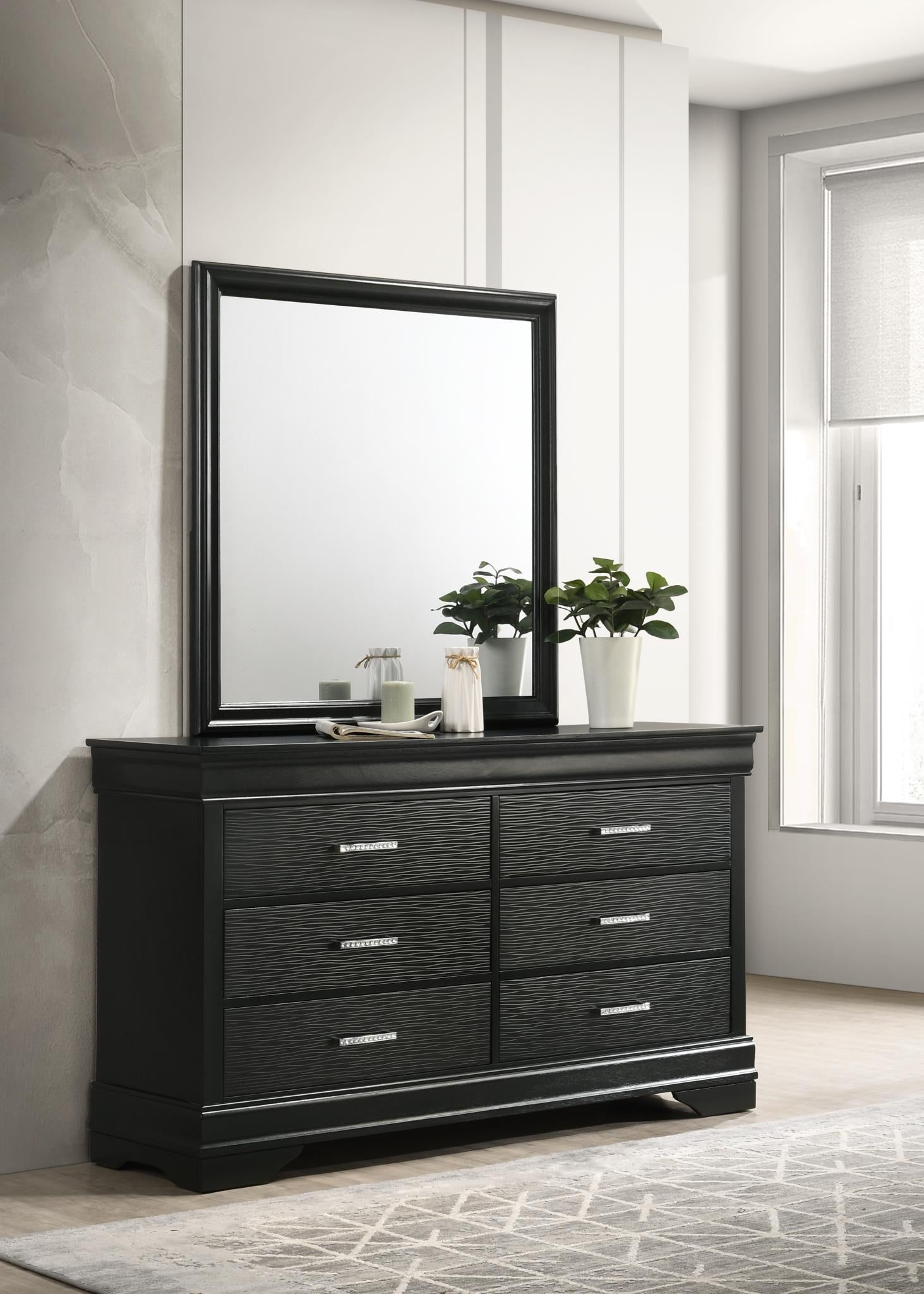 Twin Bed-Dresser-Mirror