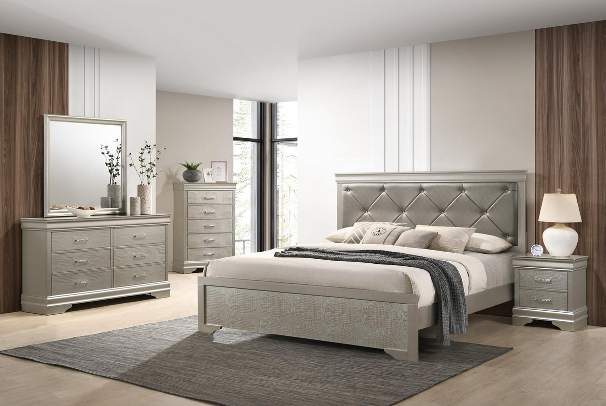 Twin Bed-Dresser-Mirror