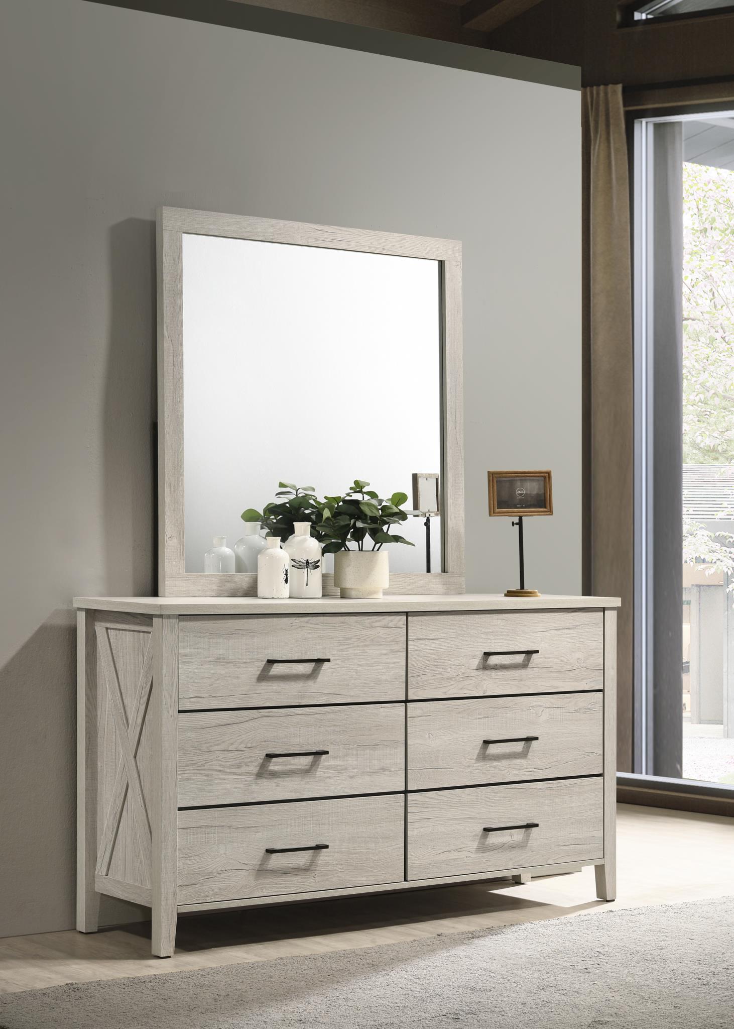 King Bed-Dresser-Mirror