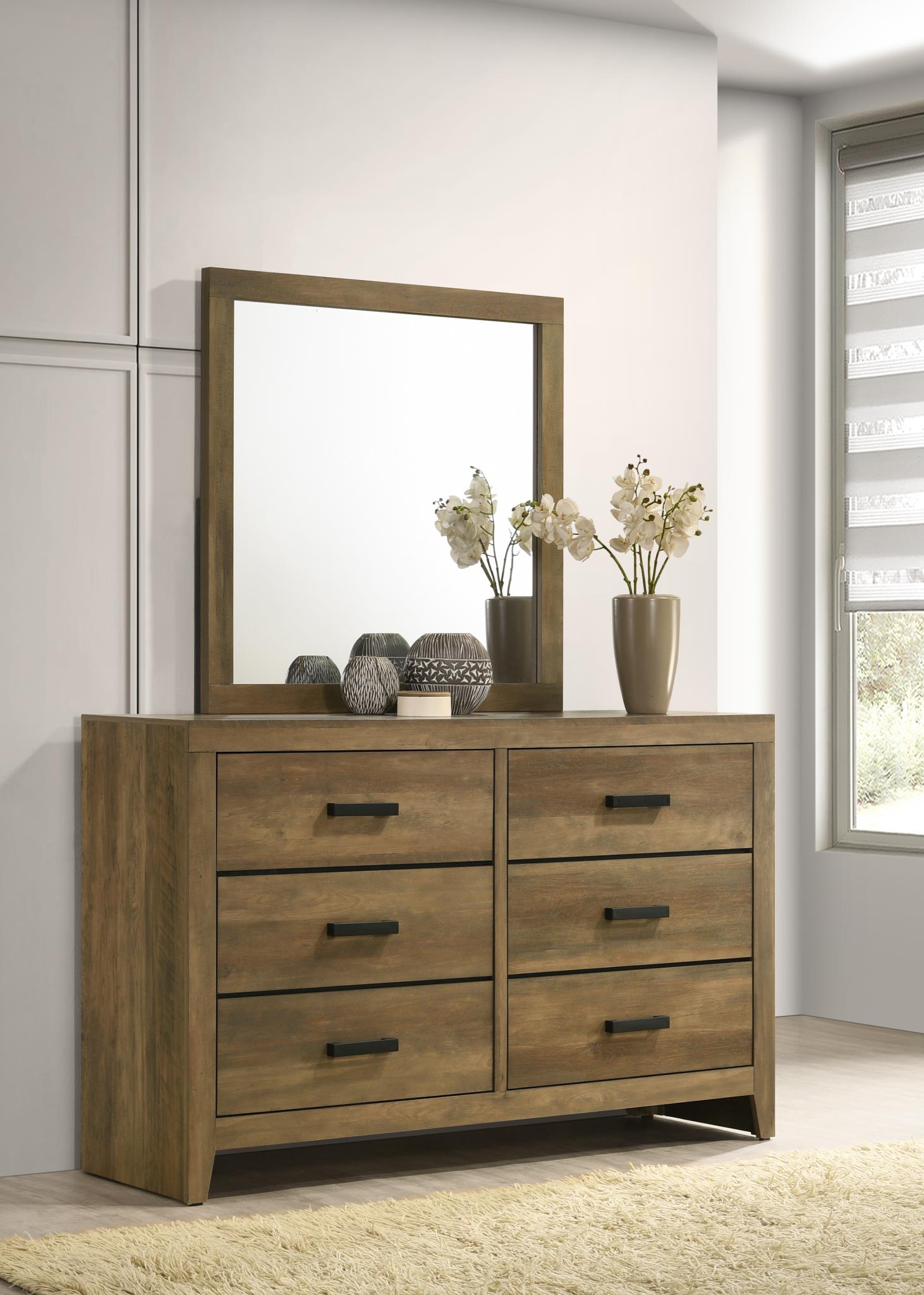 King Bed-Dresser-Mirror