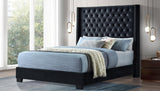 Black Velvet King Bed