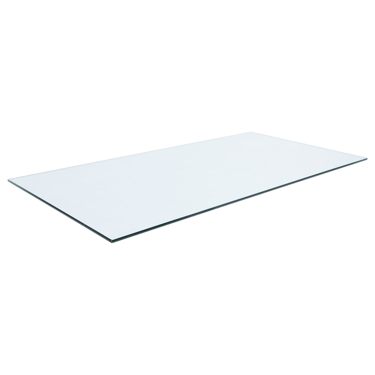 54x28-inch 10mm Rectangular Clear Tempered Glass Top