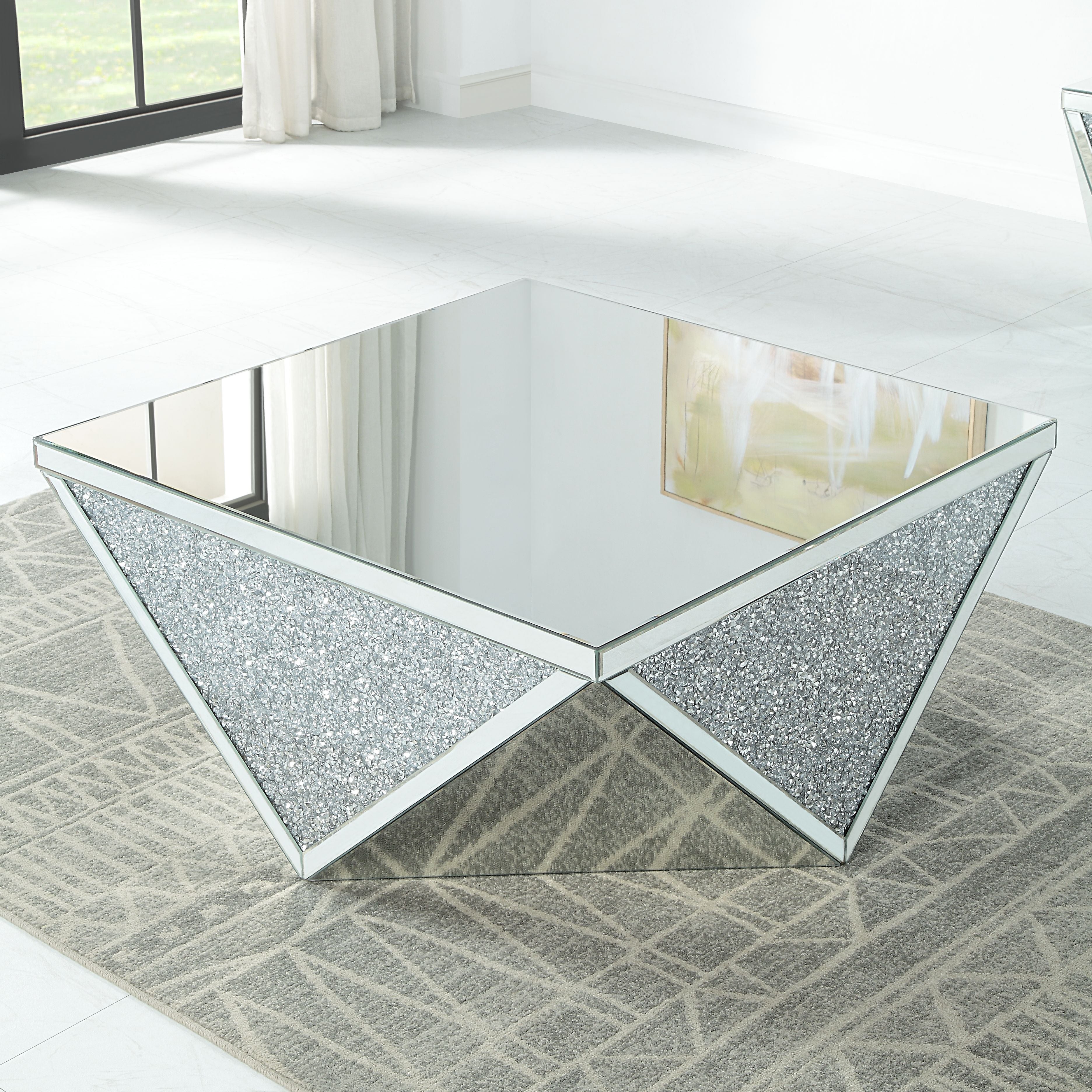 Senn Coffee Table with Mirror Top