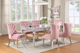 Victor Table & 4 Black Velvet Side Chairs