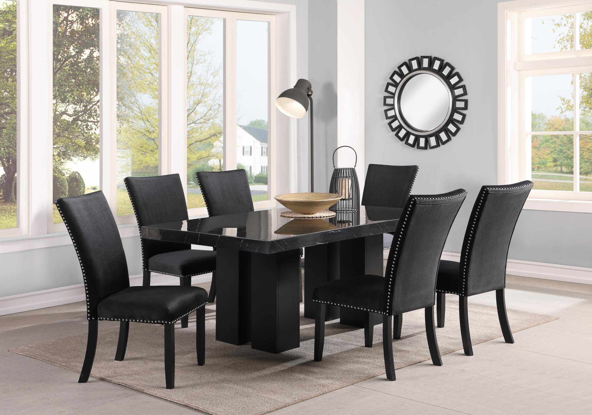 Dining Table & 4 Black Chairs