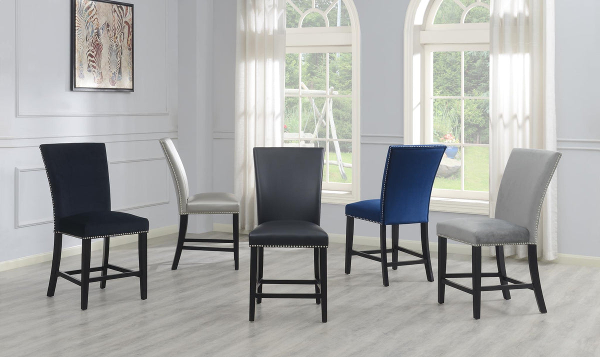 Black Velvet Counter Chair (Price Per Chair/Moq 2)